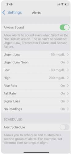 How do I adjust my alert settings to prevent lows and highs?