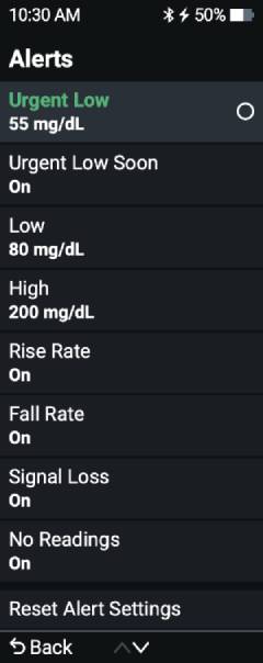 How do I adjust my alert settings to prevent lows and highs?